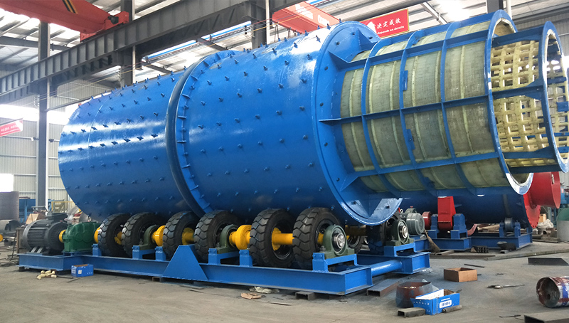 Rotary drum stone washing machine